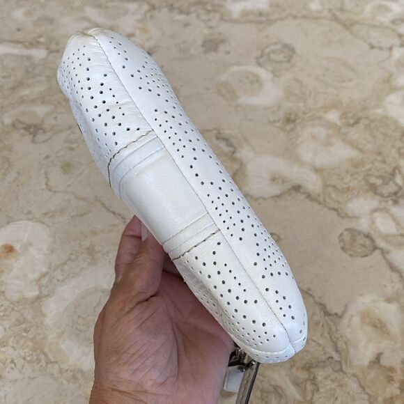 NWOT Coach White Laser Cut Leather Wristlet Wallet C-Monogram - Picture 6 of 12